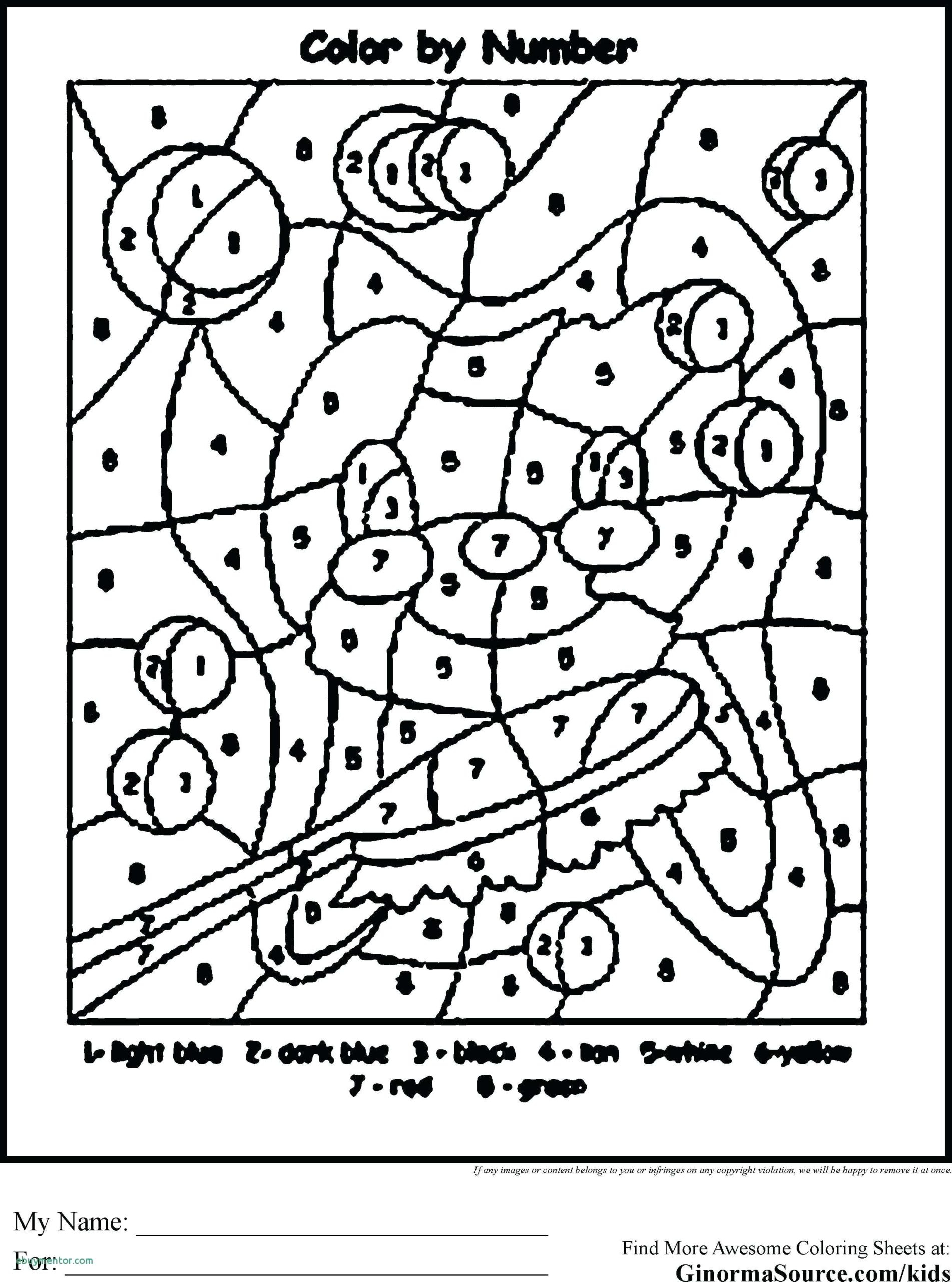 Colormultiplication Printable Coloring Pages Math Number