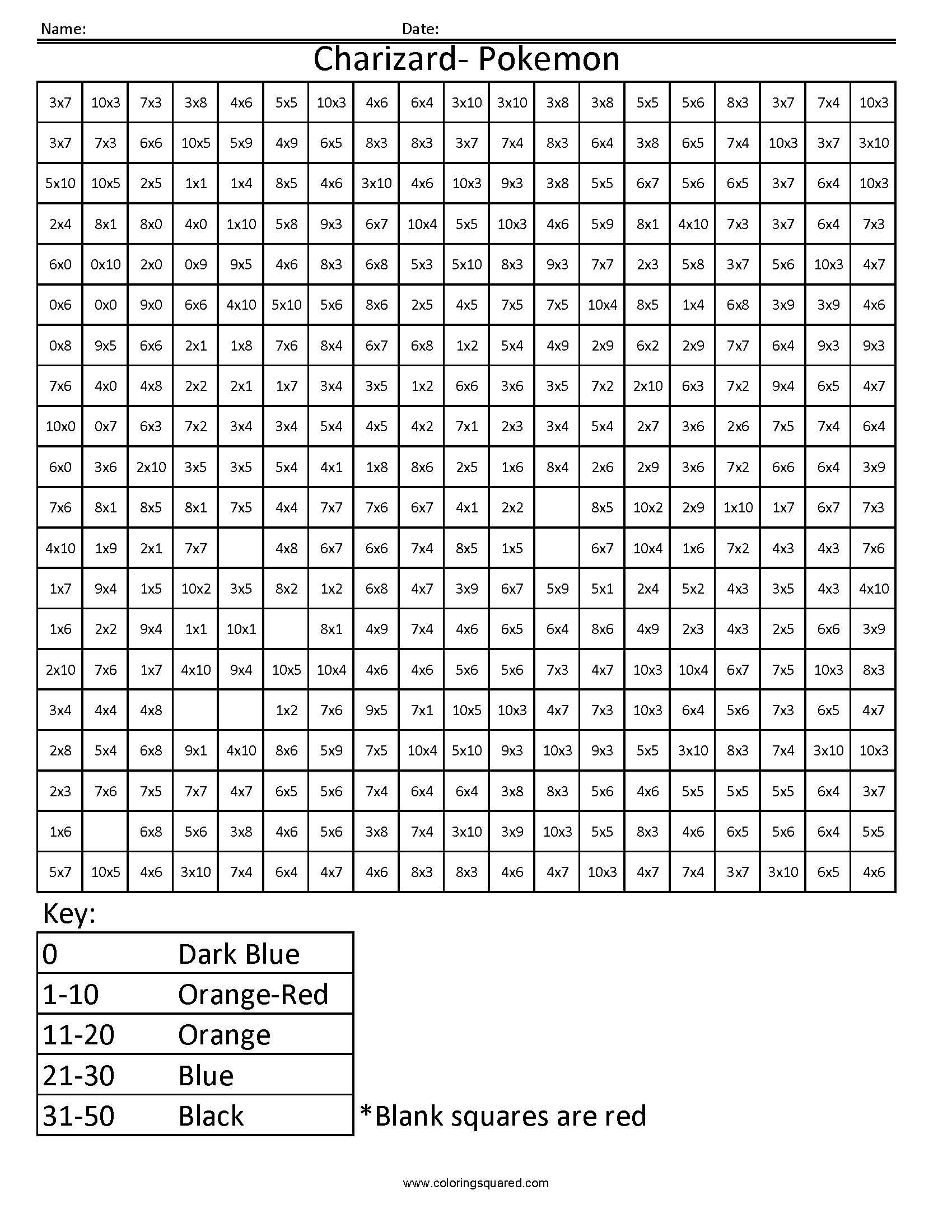 Colornumber Multiplication Worksheets In 2020 | Math