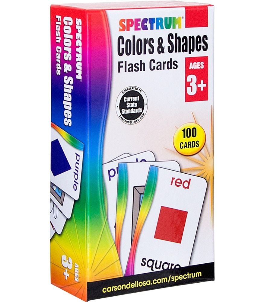 Colors &amp;amp; Shapes Flash Cards Grade Preschool-K In 2020