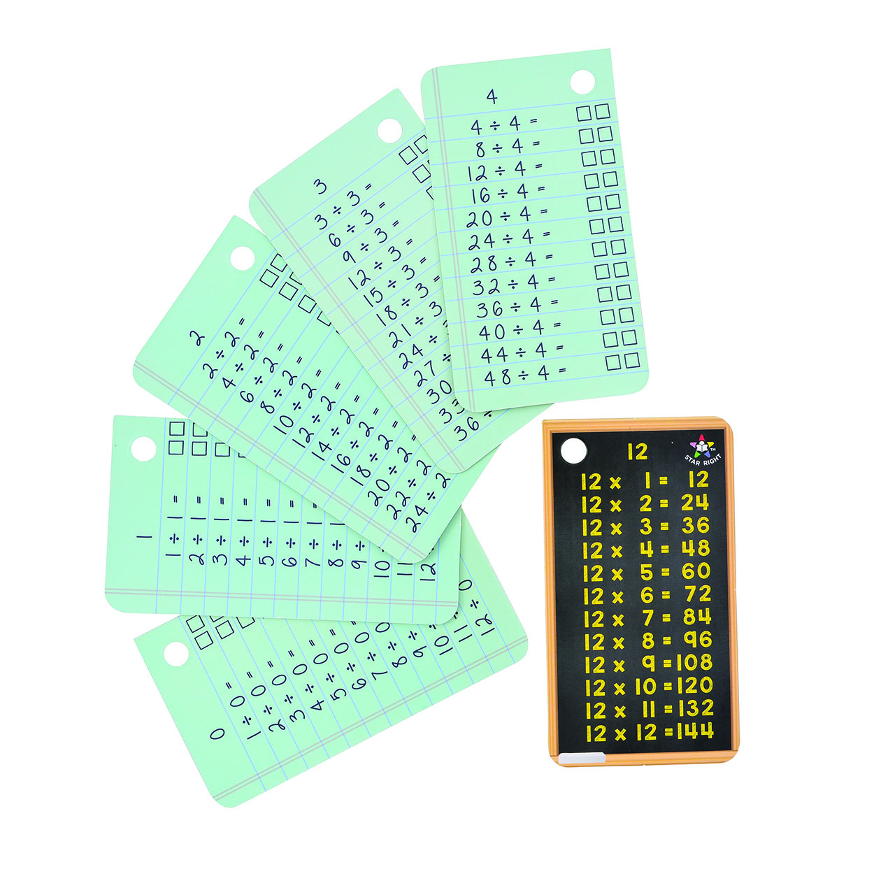 Details About Multiplication &amp;amp; Division Flashcards: Early Learning Dry  Erase Cards