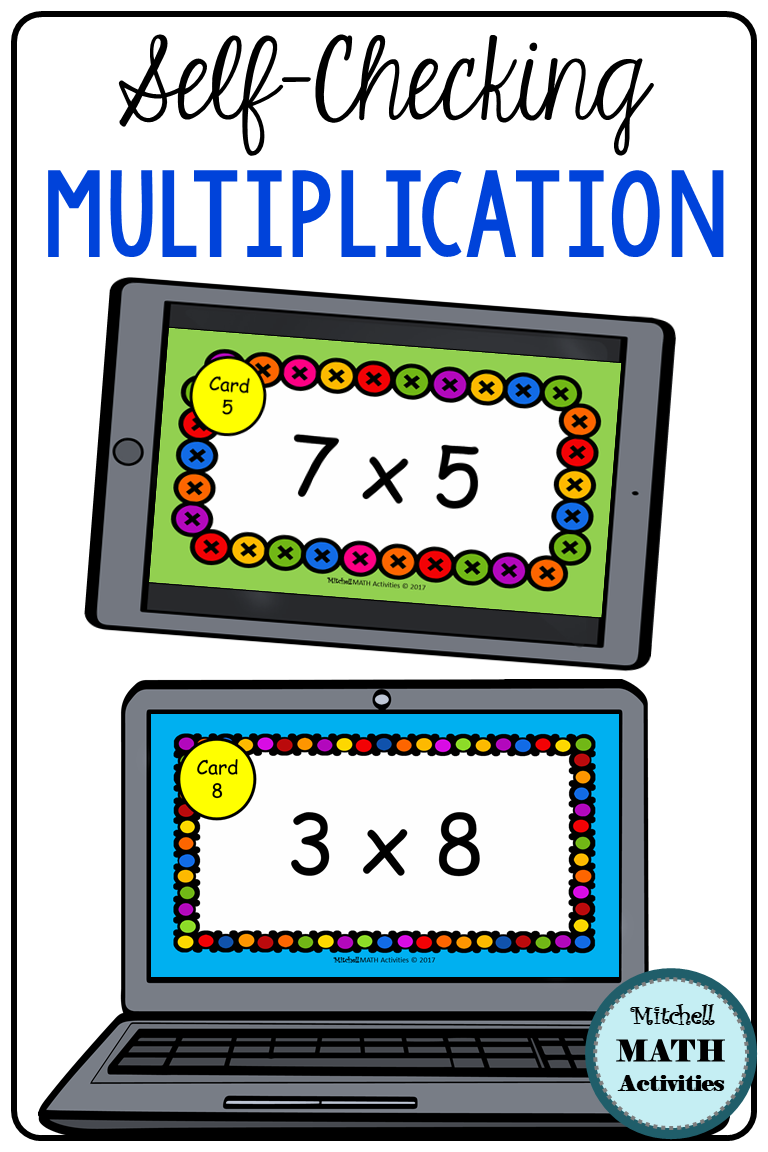Digital Flash Cards For Multiplication Bundle Distance