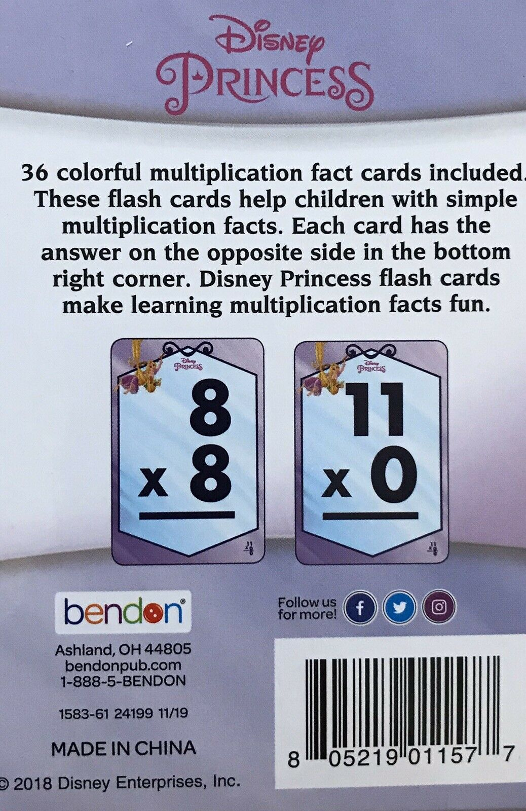 Disney Multiplication &amp;amp; Addition Flash Cards (72 Cards Total)