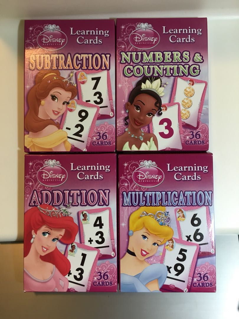 Disney Princess Math Flash Cards, Babies &amp;amp; Kids, Toys