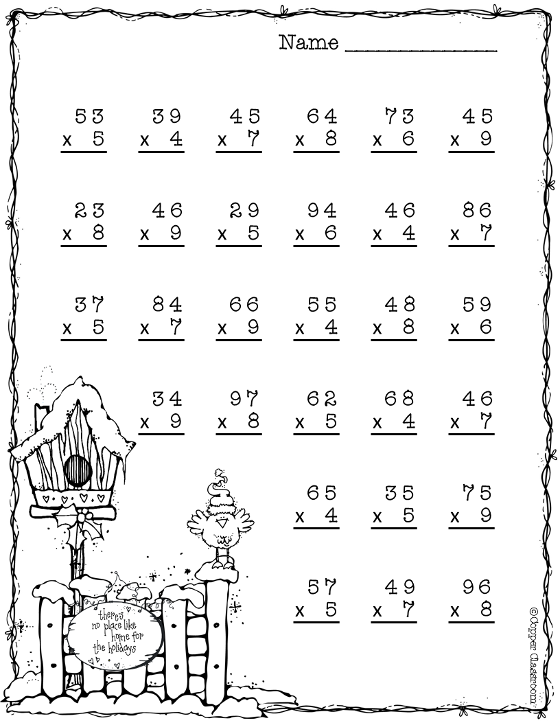 Multiplication Worksheets Double Digit