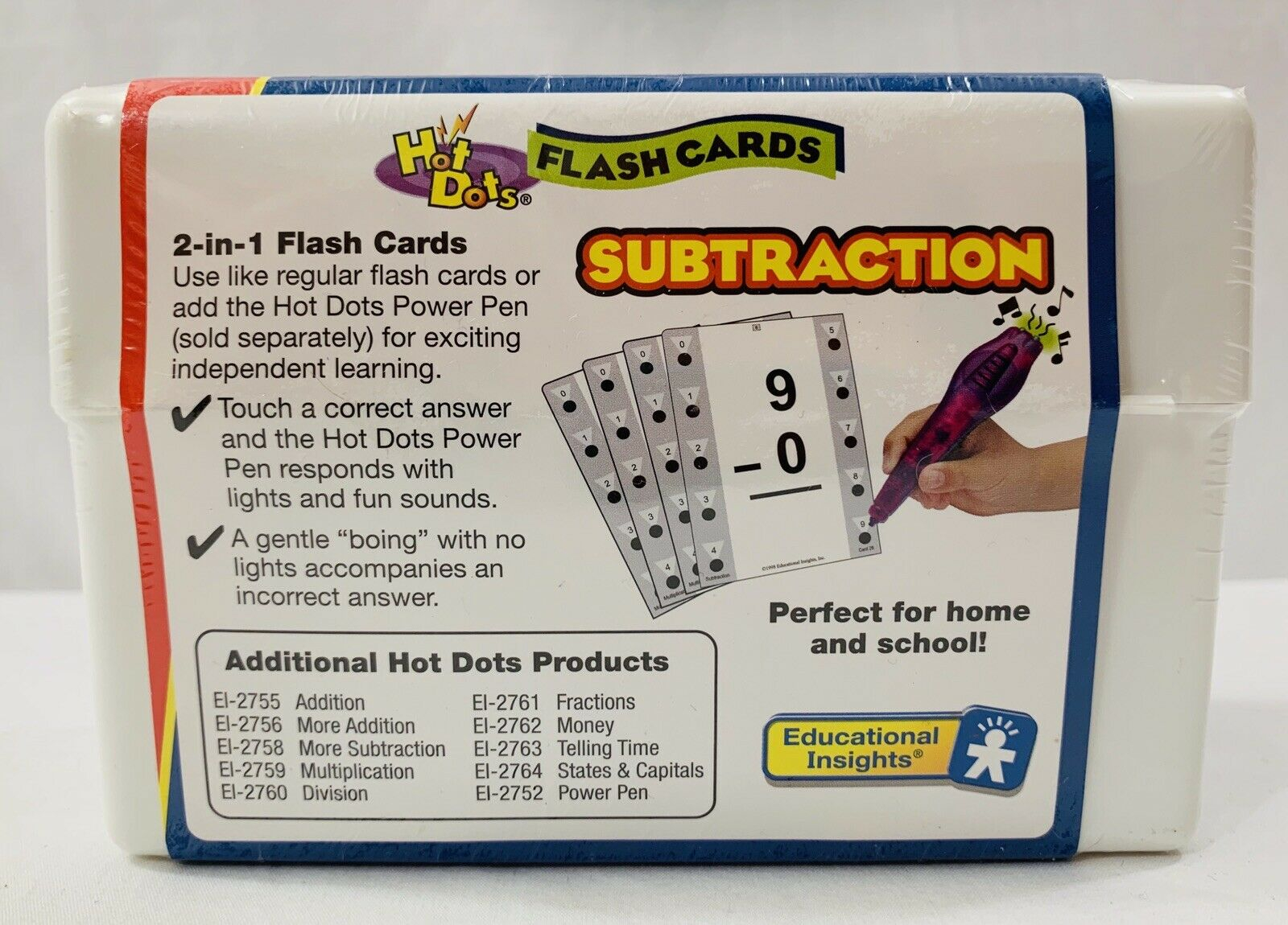 Educational Insights Hot Dots Math Flash Cards - Subtraction