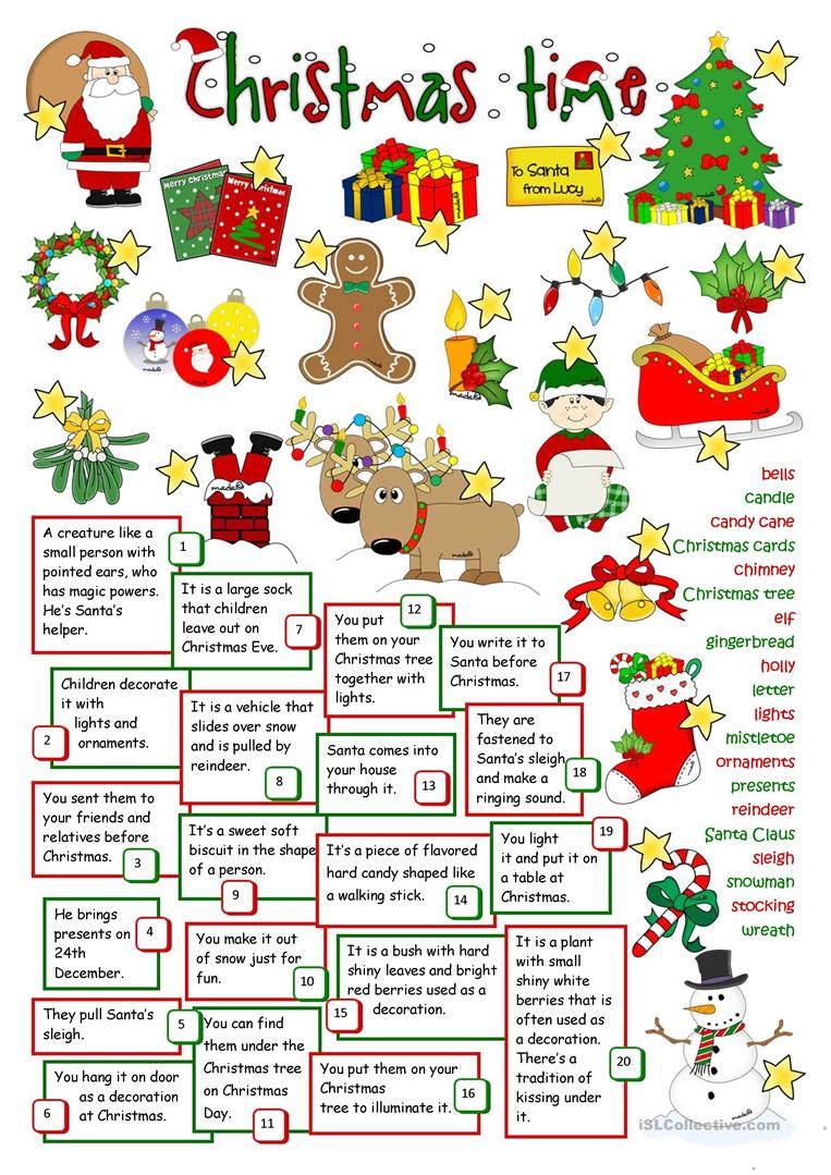 English Esl Christmas Worksheets - Most Downloaded (1035