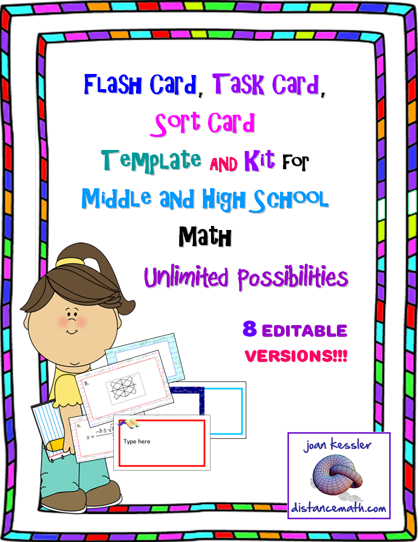 Flash Card, Task Card, Sort Card, Or Name Tag Template Kit
