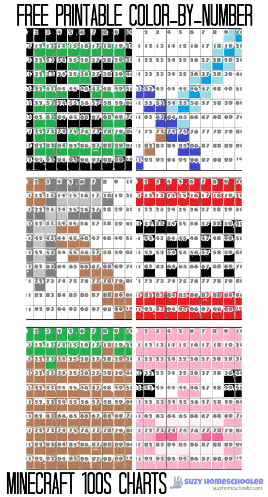 Free Printable Minecraft Color By Number 100S Chart Pictures Free Printable Minecraft Color By Number 100S Chart Pictures