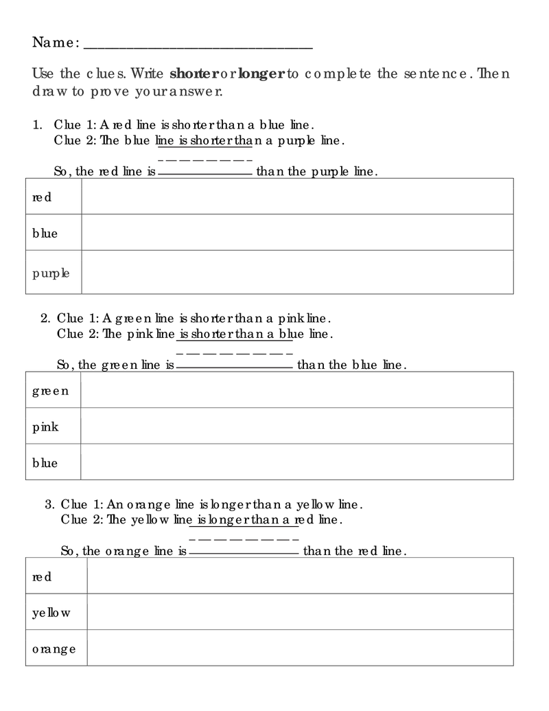 Indirect Measurement Worksheet | Measurement Worksheets