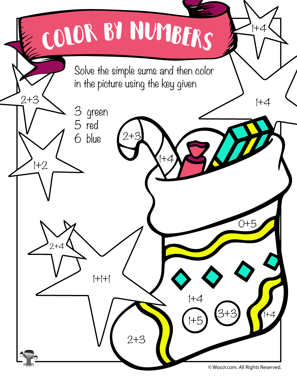 Math Worksheet : Christmas Colornumber Worksheets