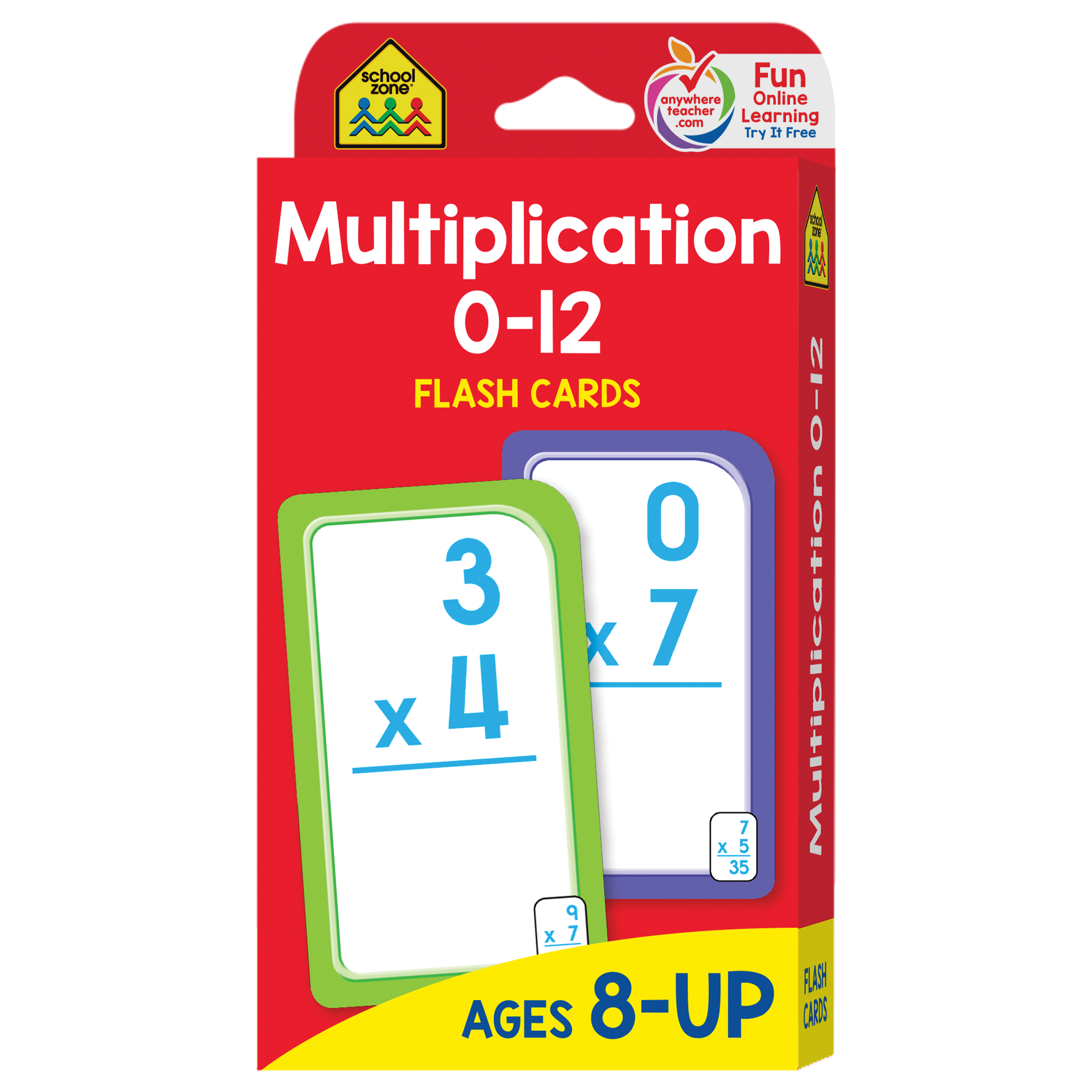 Multiplication 0-12 Flash Cards