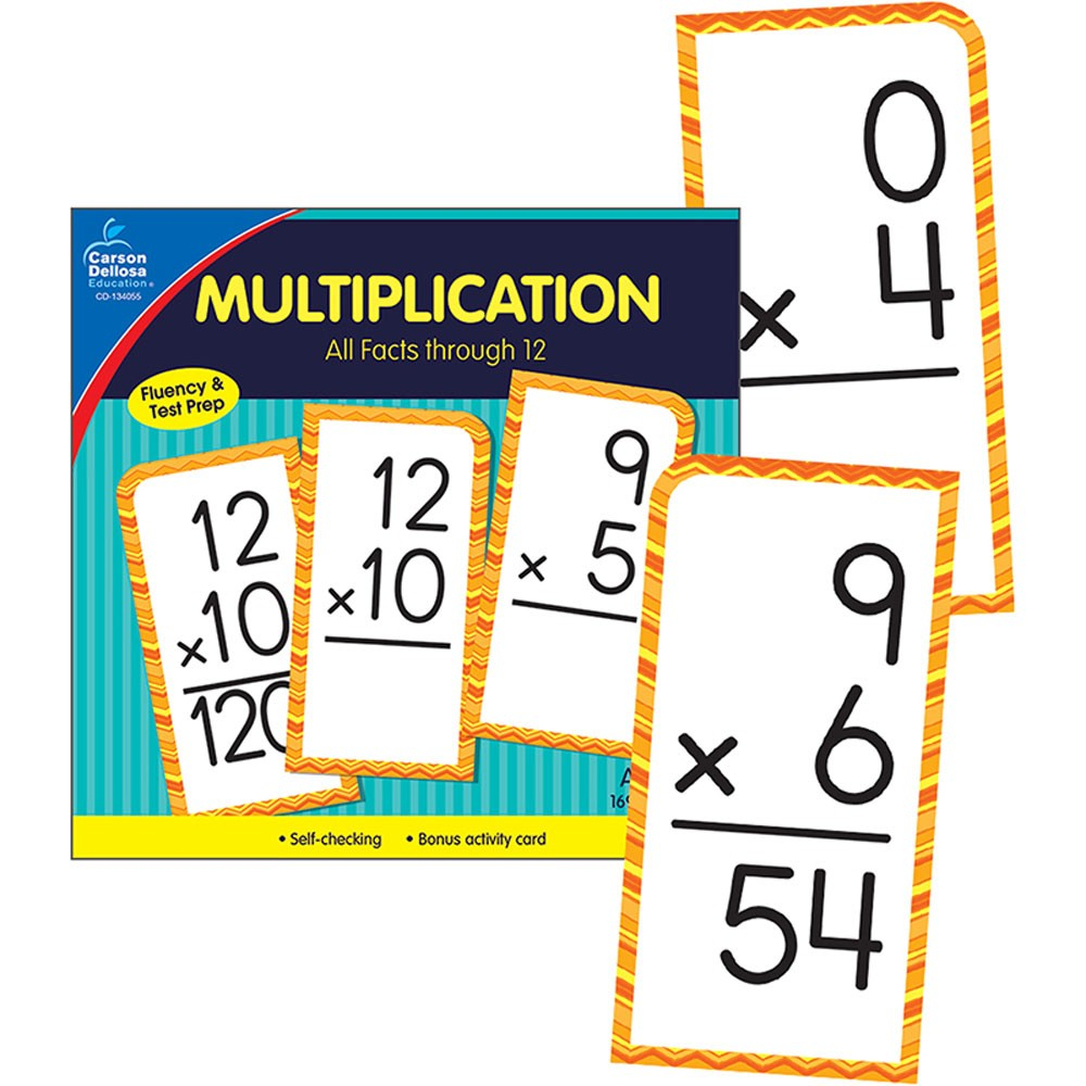 Multiplication All Facts Through 12 Flash Cards