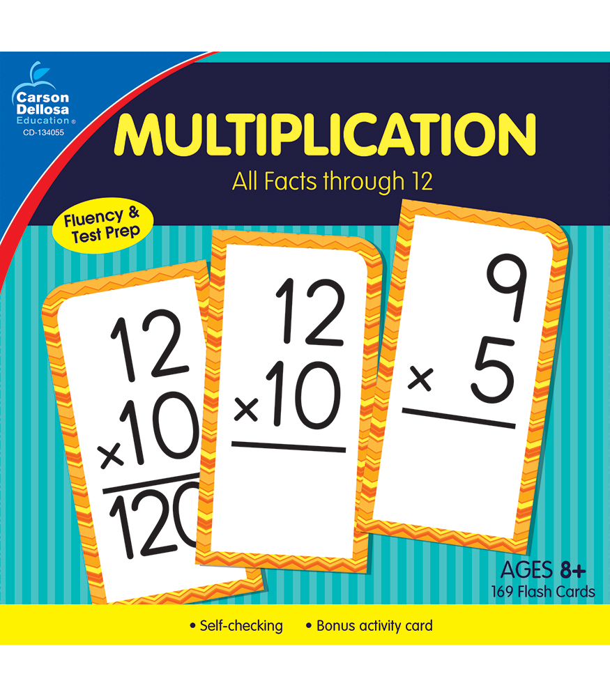 Multiplication All Facts Through 12 Flash Cards Grade 2-8