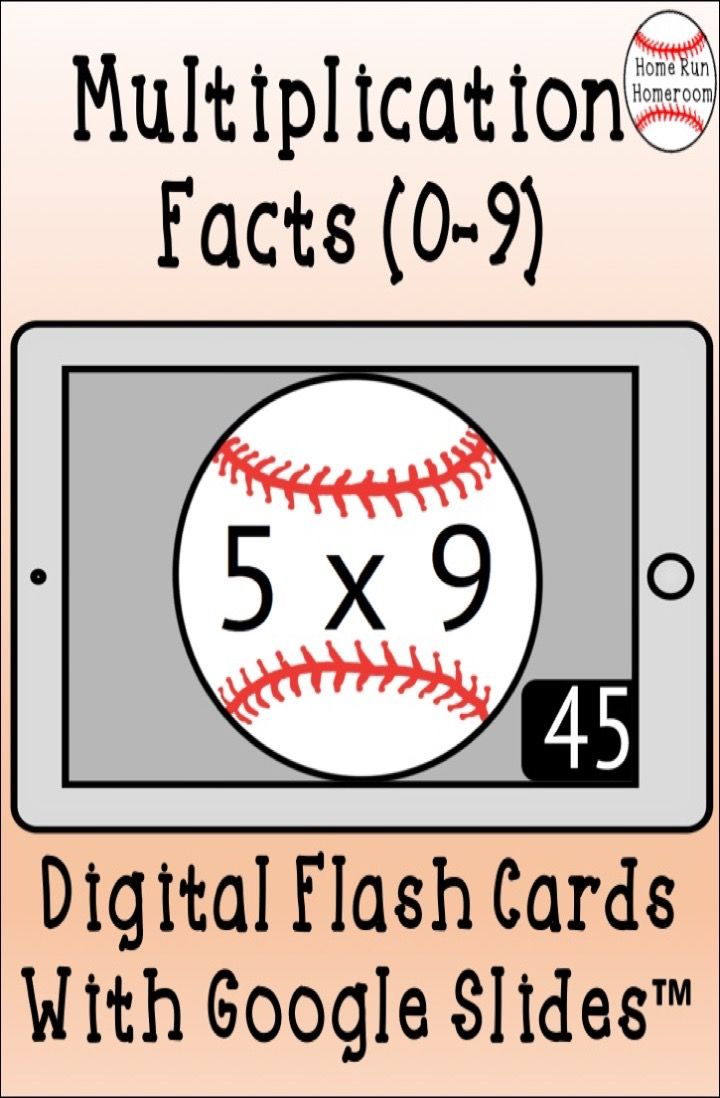 Multiplication Facts Google Classroom™ Digital Flash Cards