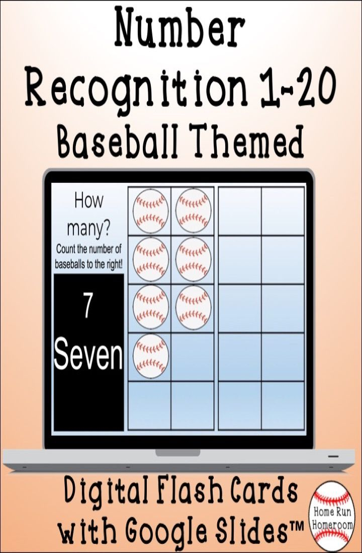 Number Recognition 1-20 Google Classroom™ Digital Flash