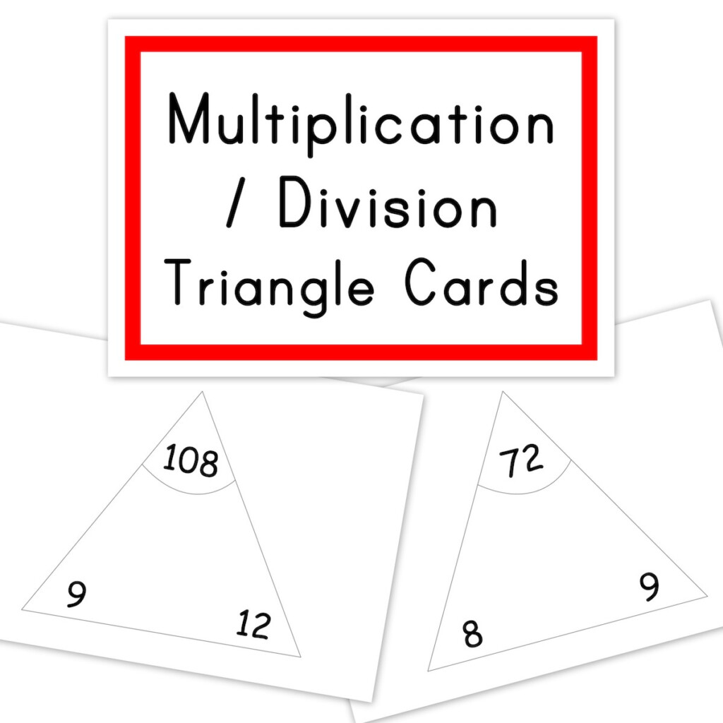 Printable Multiplication Division Triangle Cards Printable Multiplication Division Triangle Cards