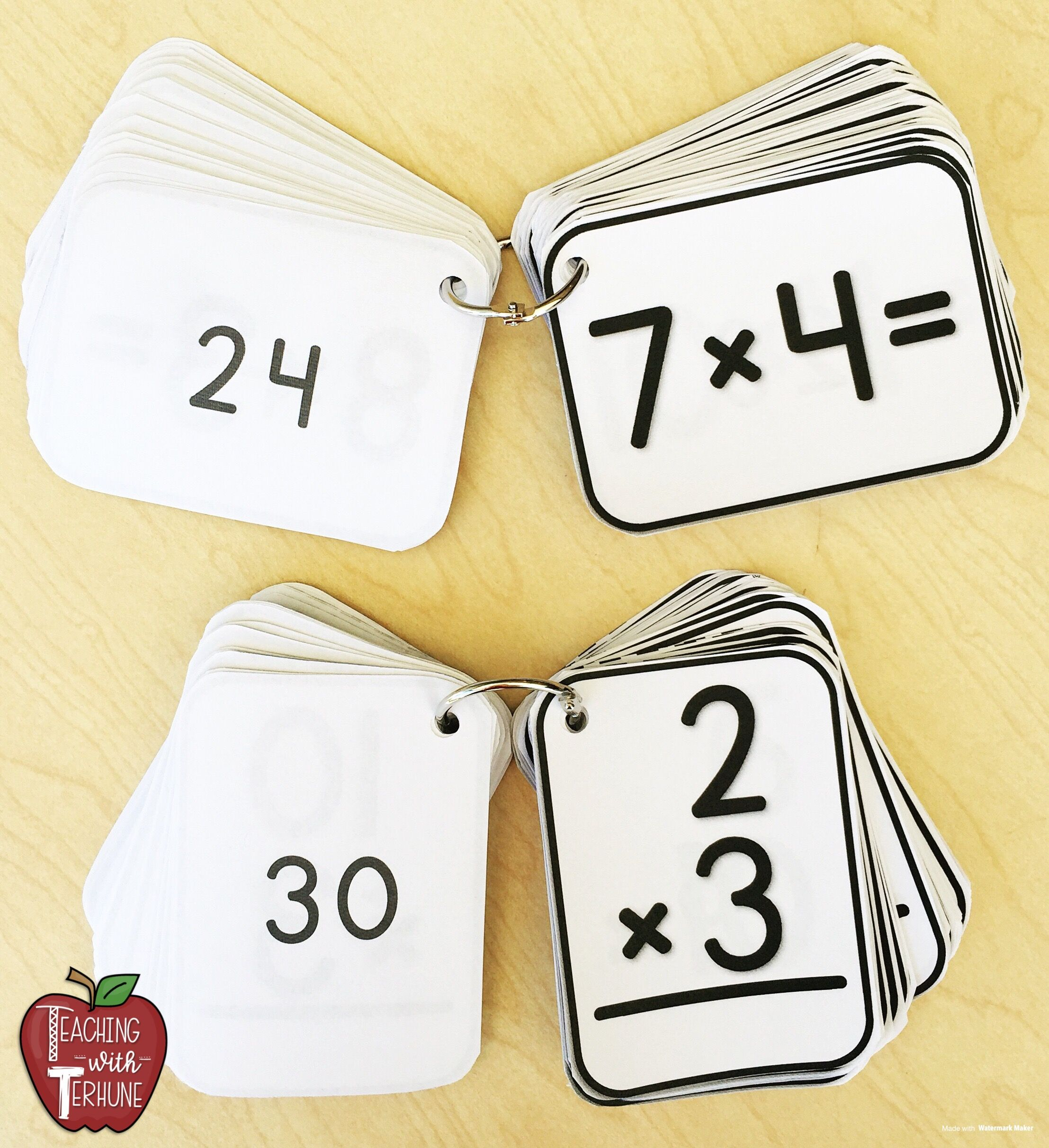 Printable Multiplication Flash Cards #multiplication