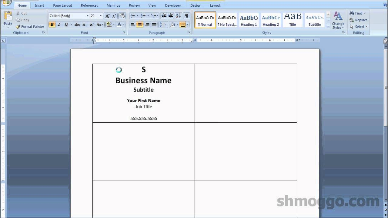 Printing Business Cards In Word | Video Tutorial