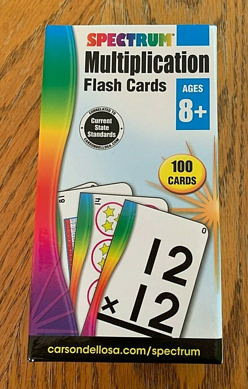 Spectrum Flash Cards Ser.: Multiplication : Flash Cards, Ages 8+ (2015,  Cards,flash Cards)