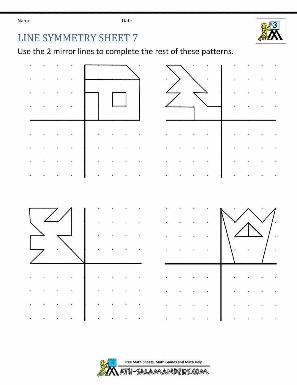 Symmetry Worksheets