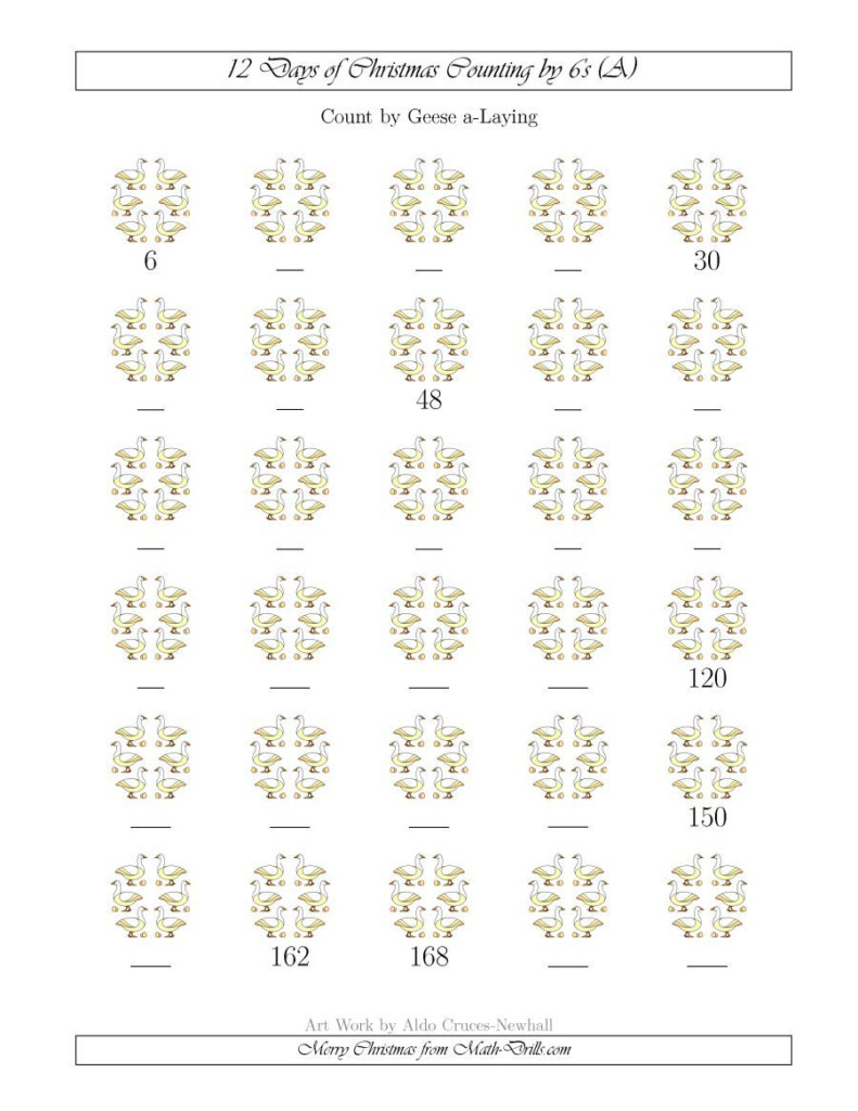 The 12 Days Of Christmas Countinggeese A Laying (A) Math The 12 Days Of Christmas Countinggeese A Laying (A) Math