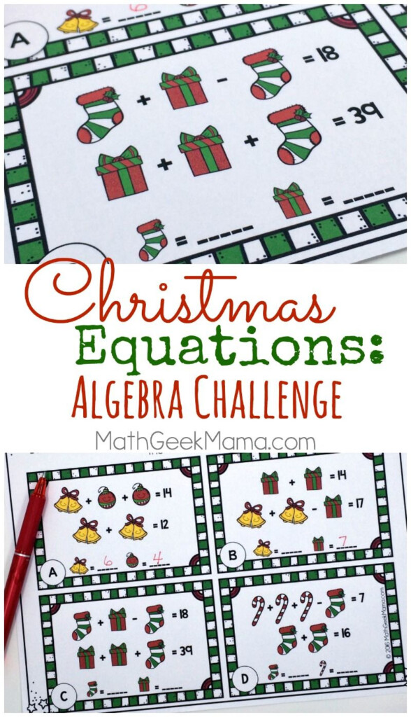 This Set Of Free Christmas Equation Cards Can Be Useda This Set Of Free Christmas Equation Cards Can Be Useda