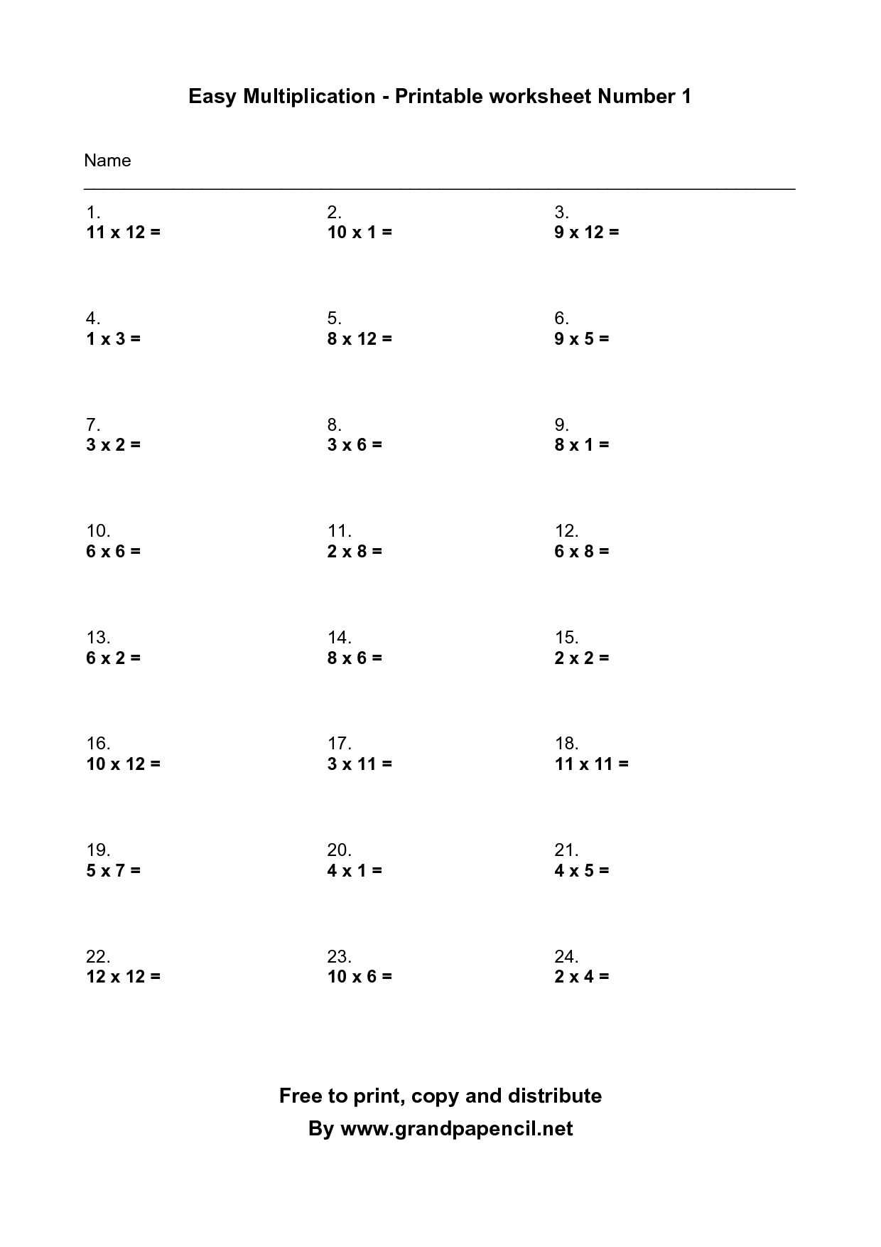 11 Best Images Of Multiplication Worksheets 4S 1 