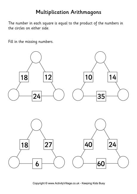 Arithmagons Multiplication 1