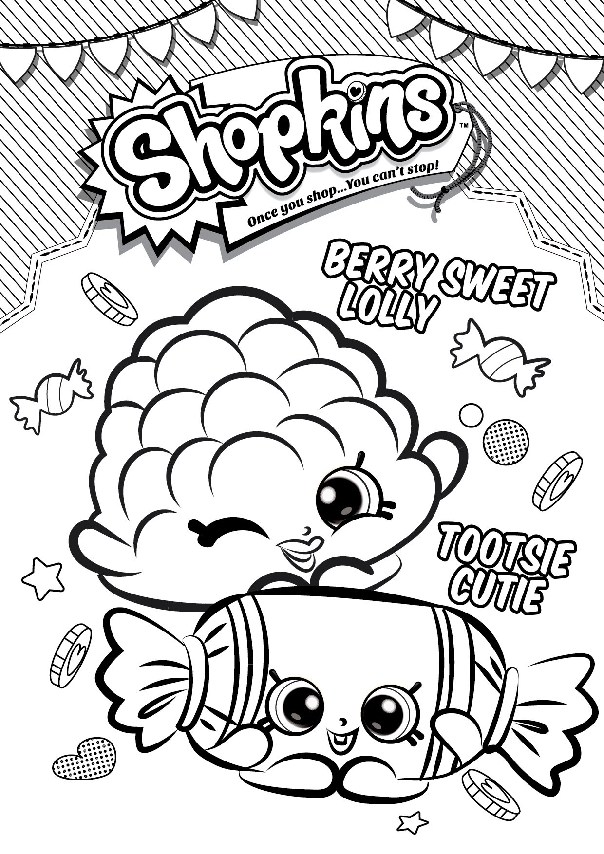 Desenhos Infantis Para Colorir Dos Shopkins