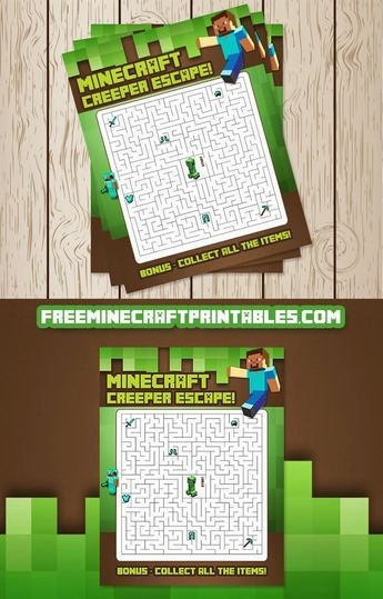Free Minecraft Printables Free Printable Minecraft Maze 