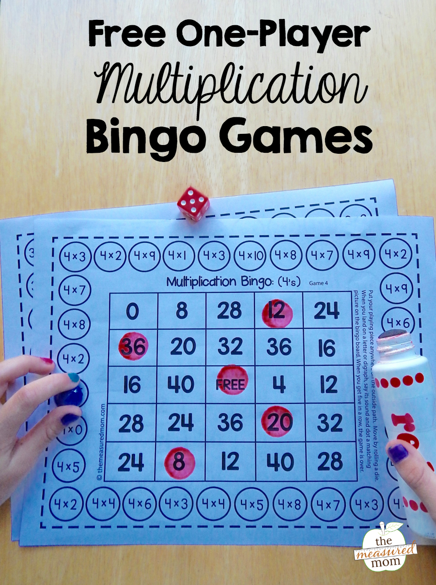 Free Single player Multiplication Bingo Games The 