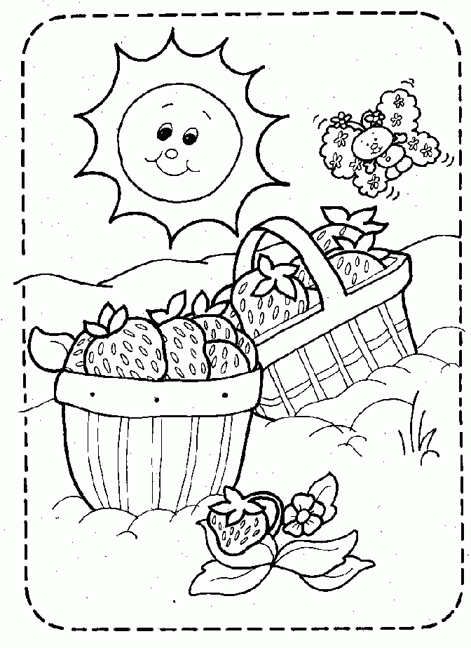 Fruit Pictures For Kids Coloring Home