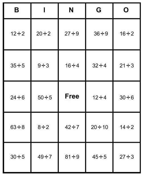 Math Bingo Free Cards Learn How To Play Print For Free