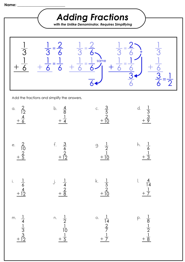 Printable Fraction Worksheets For Practice Grade 3 6 