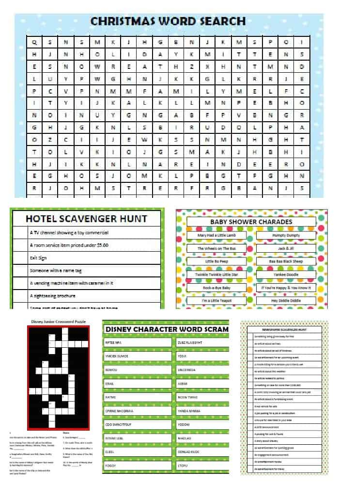 Printable Games For The Entire Family Moms Munchkins