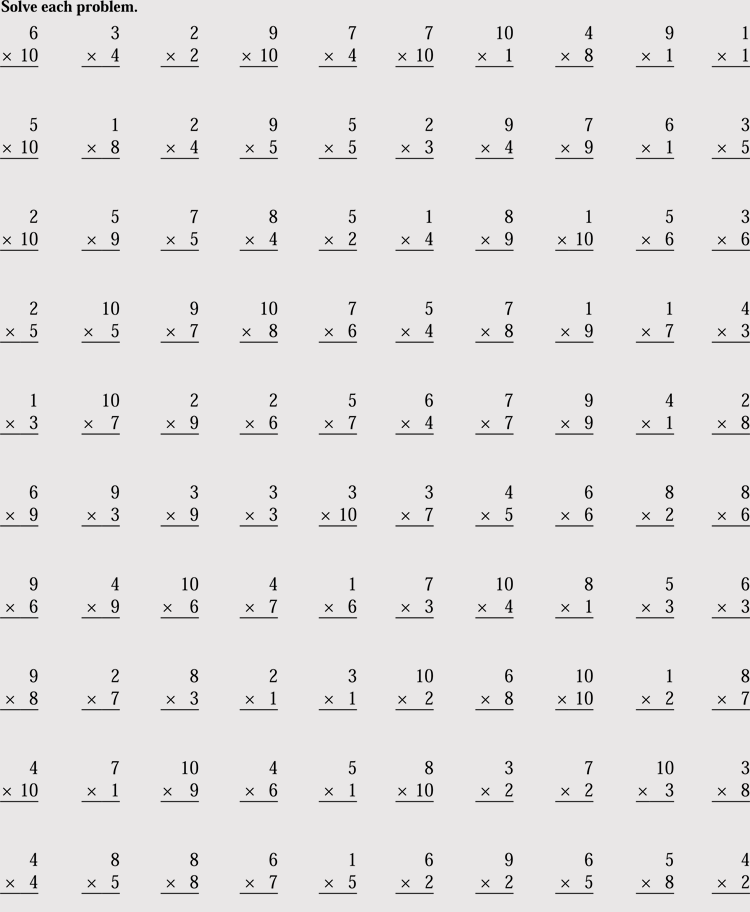 Printable Multiplication Worksheets For Practice Grade 4 6 