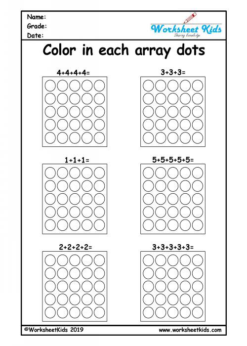 Repeated Addition Arrays Activities For Year 1 2 3 