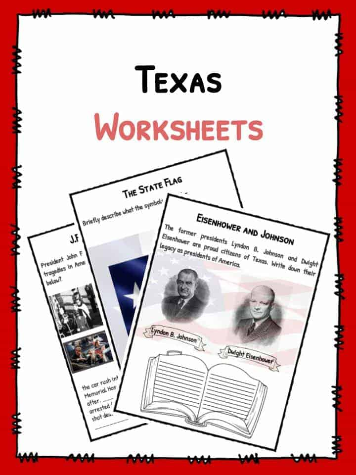 State Of Texas Facts Worksheets Historical Information 