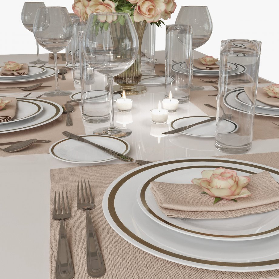 Table Setting 01 3d Model CGStudio