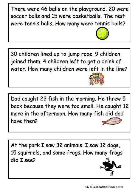 Two step Word Problem Cards That Support 2 0A 1 Multi 
