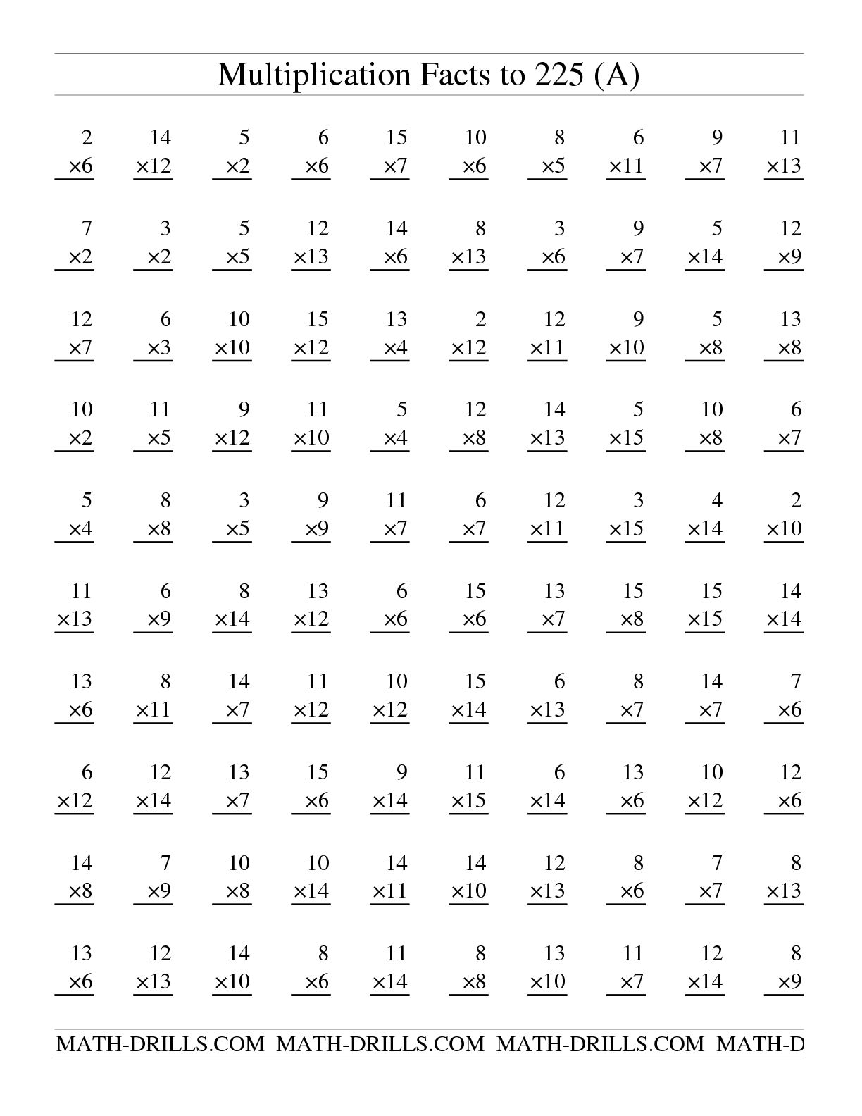 10 Best Images Of Multiplication Worksheets 1 12 