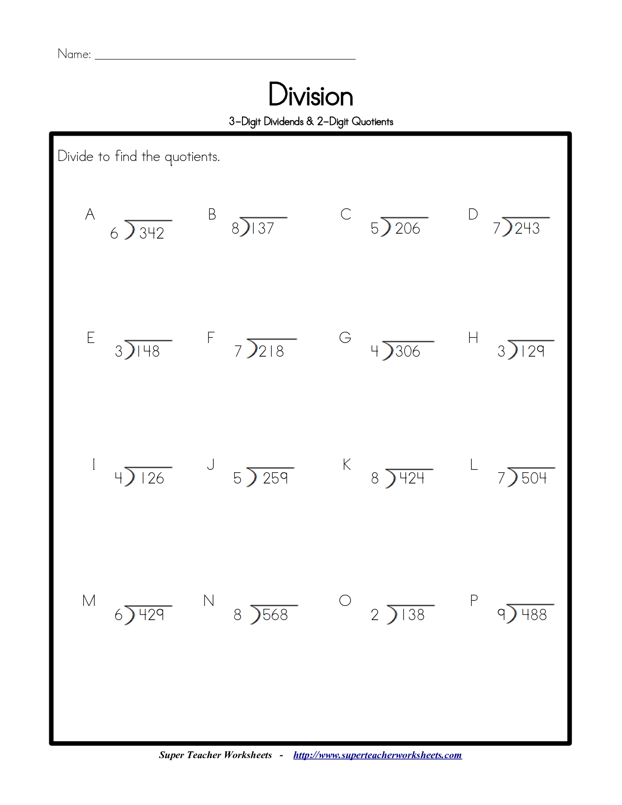 15 Best Images Of Free Division Worksheets For 5th Grade 