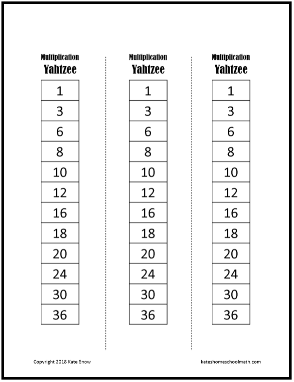 3 Fun and Free Printable Multiplication Facts Games 