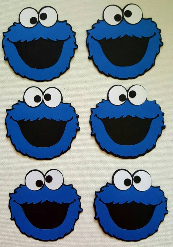 Cookie Monster Die Cut Set Of 6