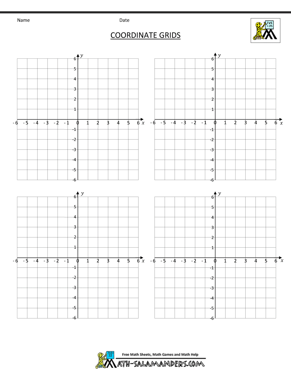 Coordinate Graph Printable Template Business PSD Excel 