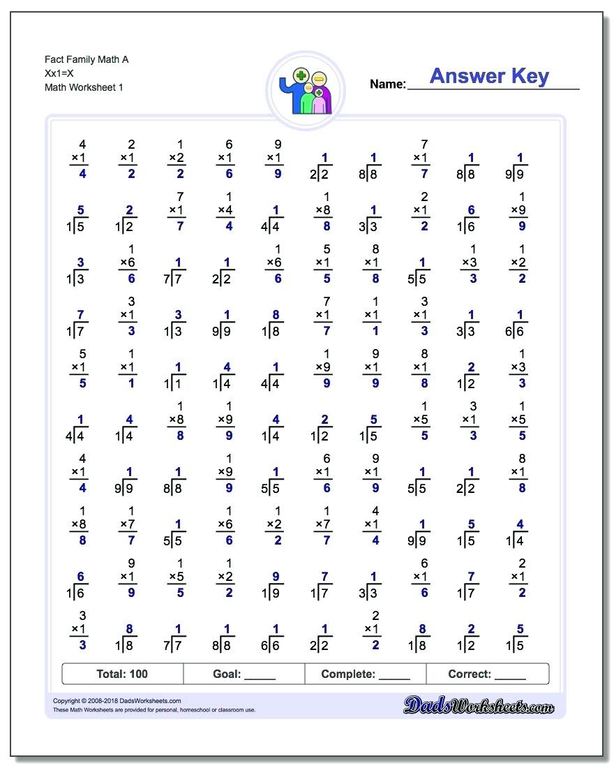 Fact Family Worksheets For First Grade Db excel