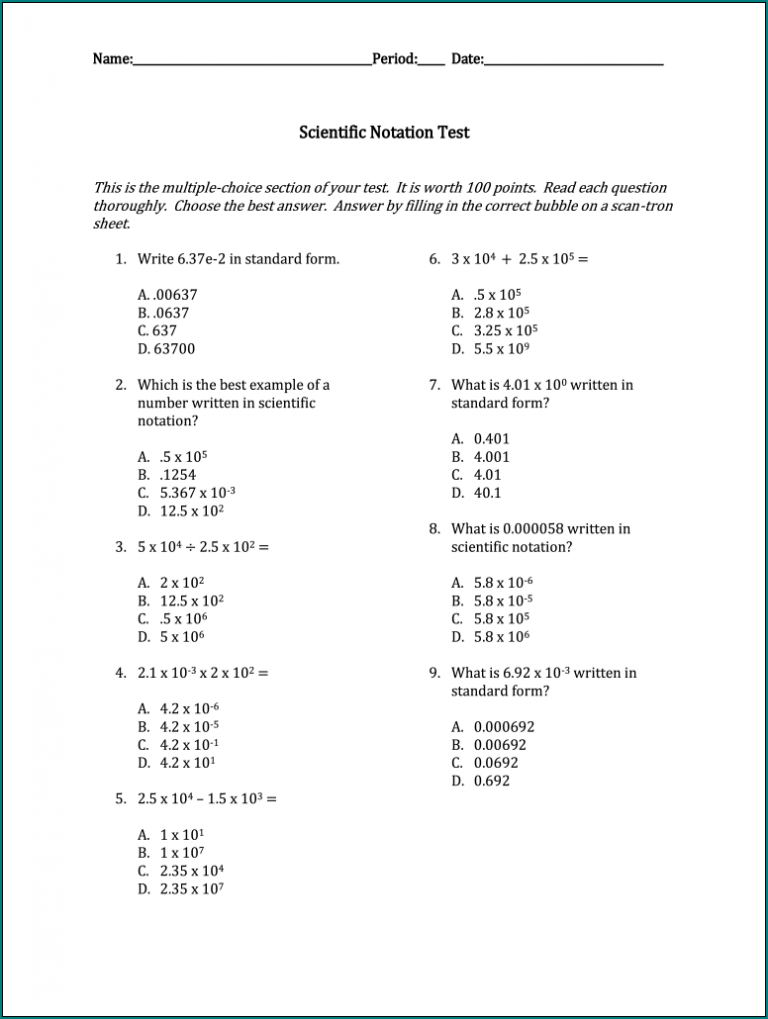  Free Printable Multiple Choice Quiz Template Bogiolo