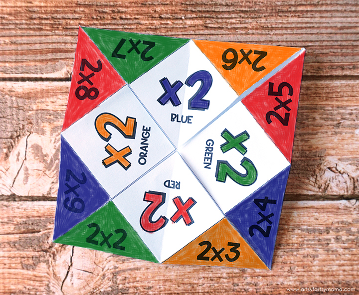 Free Printable Multiplication Cootie Catcher Artsy 