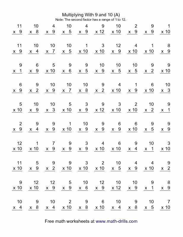 Free Printable Multiplication Worksheets 5th Grade Lovely 