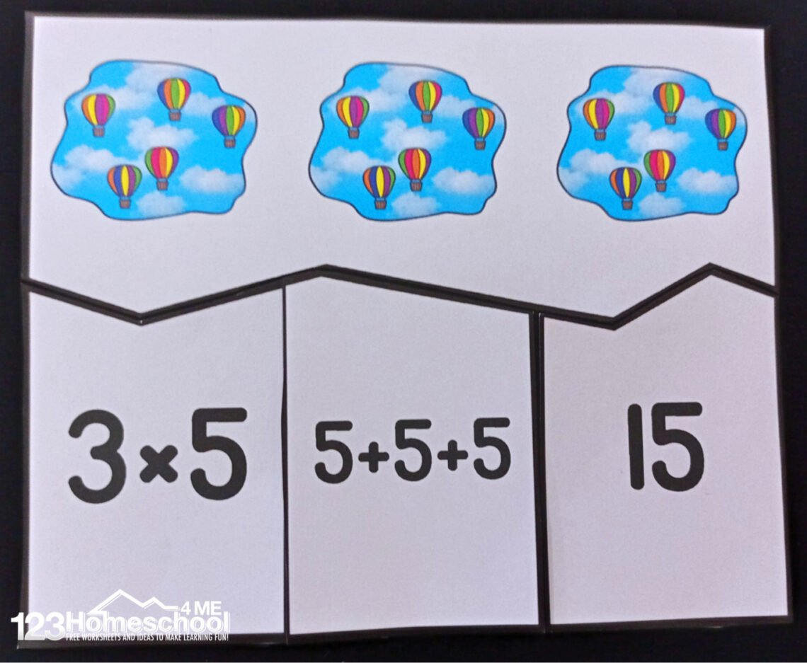 Hands On Multiplication Puzzles Activity FREE Printable